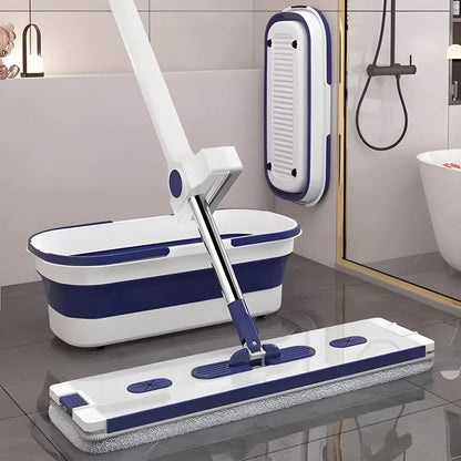 SwiftMop™ - Balai Serpillière Microfibre 360° Grand Format (42cm)