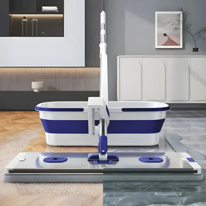 SwiftMop™ - Balai Serpillière Microfibre 360° Grand Format (42cm)
