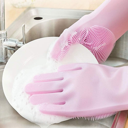 AquaGrip™ Gants de Nettoyage Silicone Multifonction